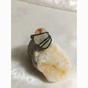 NATURAL QUARTZ STONE HANDMADE ONE OF A KIND RING SIZE 7